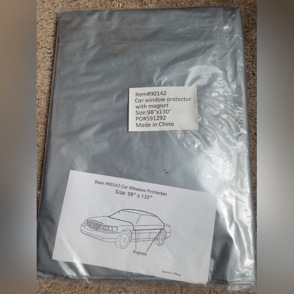 New Car window protector with magnet